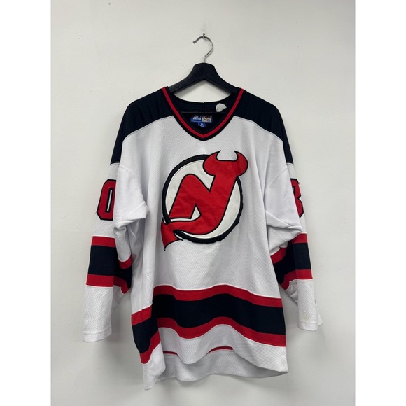 Vintage New Jersey Devils Hockey Jersey Medium White NHL Starter Brodeur 90s